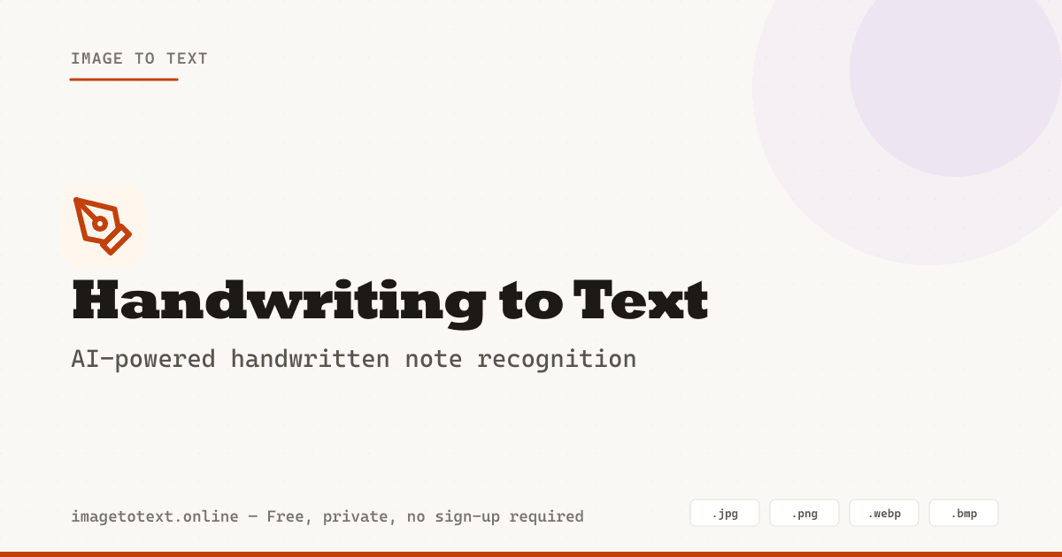 Handwriting to Text Converter - Convert Notes to Text Free | Image to Text